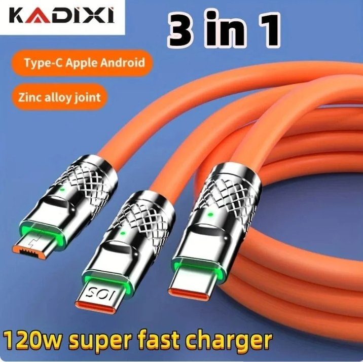 3in1 Zinc Alloy Charging Cable
