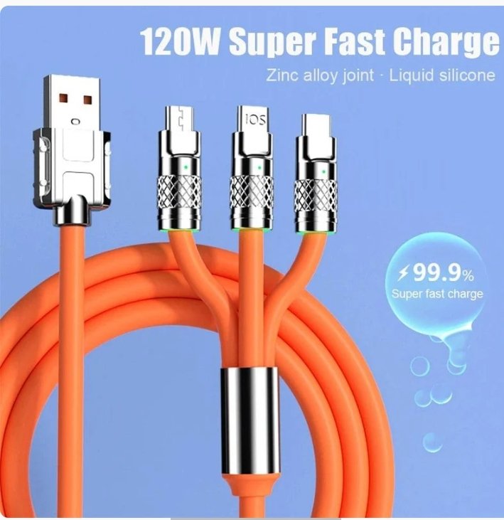 3in1 Zinc Alloy Charging Cable - Image 2