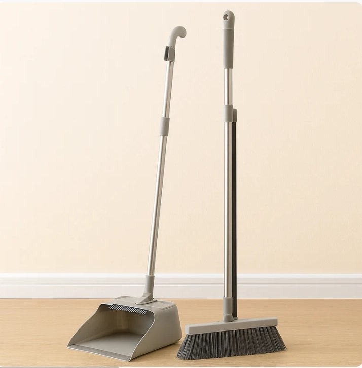 Foldable Broom and Dustpan Set