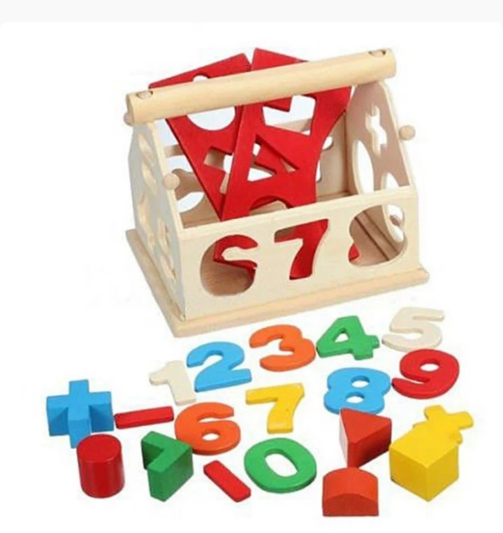 Wooden Numbers Sorting Intelligence House