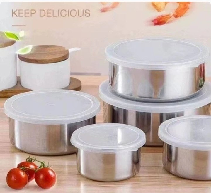 Stainless Steel Food Storage Container Set (5 pcs)