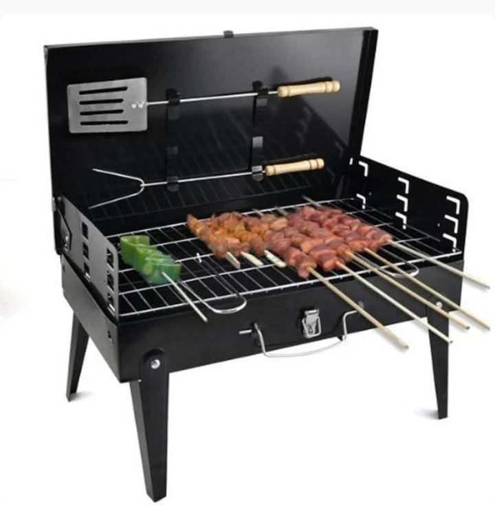 Portable Grill With Carry Handle And Tools