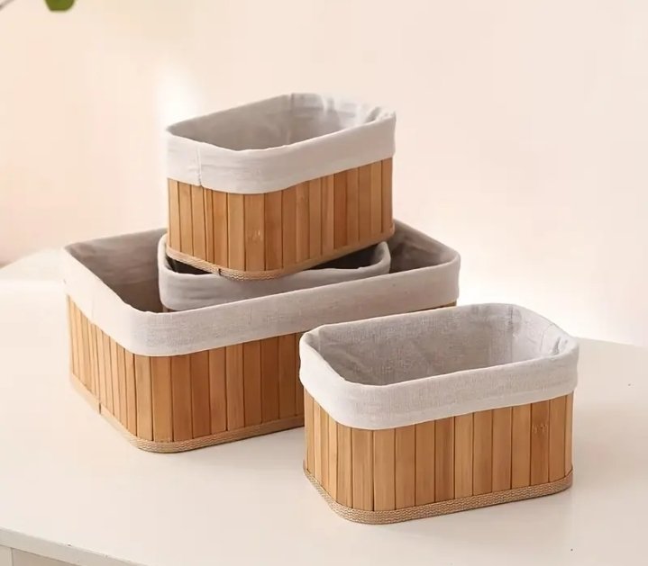 Bamboo Serenity Storage Basket Set (3 pcs) - Image 2