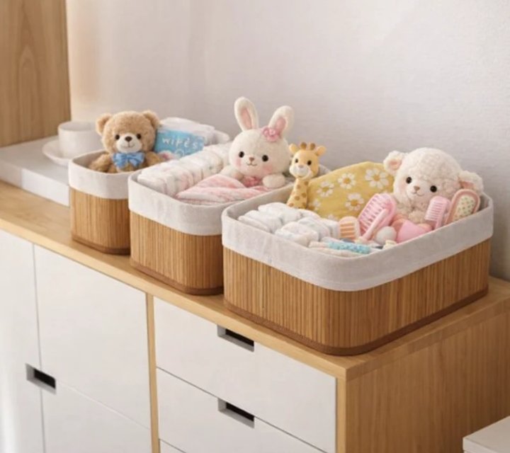 Bamboo Serenity Storage Basket Set (3 pcs)