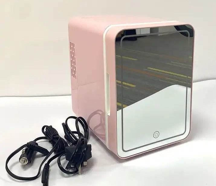 Portable Mini Beauty Refrigerator With Led Mirror (5L)(12V)