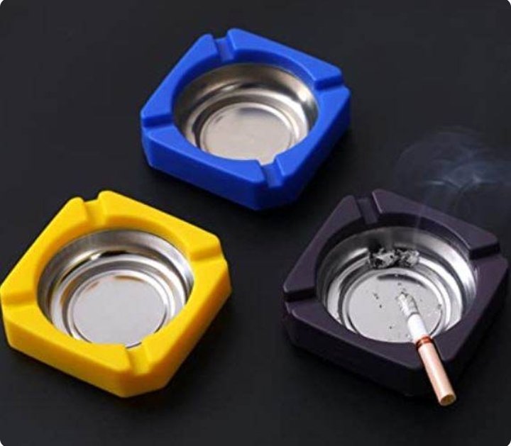 Stainless Steel Creative Square Ashtrays (2 pcs) - Image 2