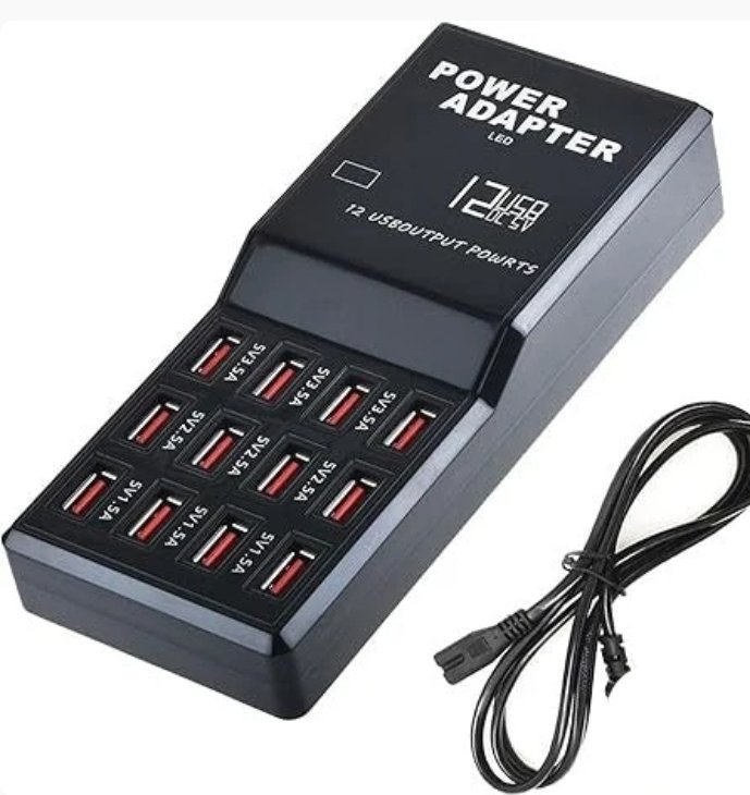 12-Port 60W Multiple USB Charging Station