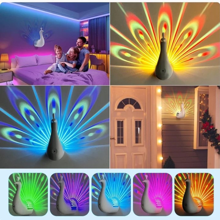 Peacock Projection Lamp