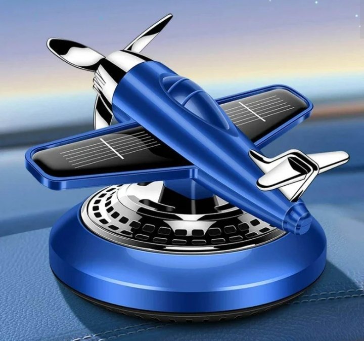 Solar Plane Car Rotating Air Freshener