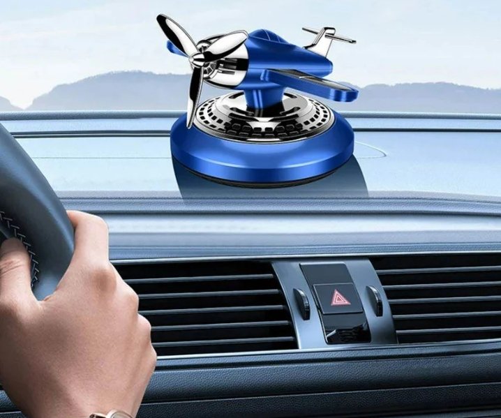 Solar Plane Car Rotating Air Freshener - Image 2