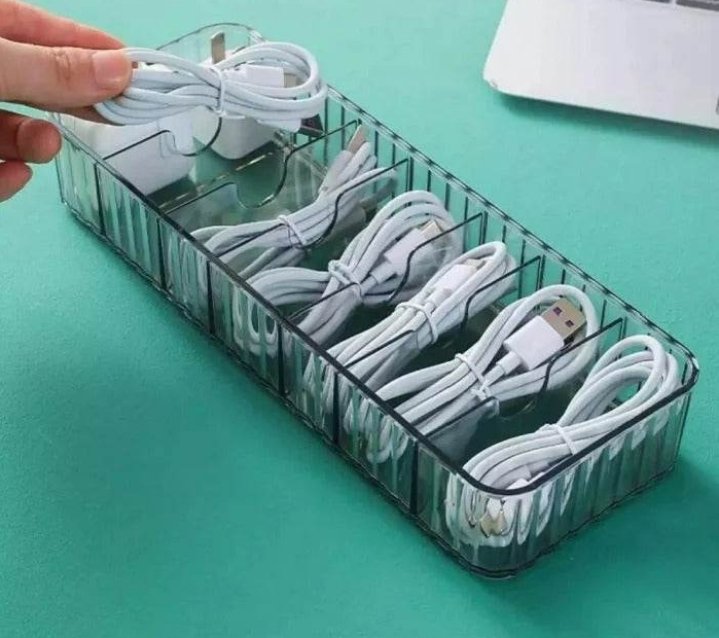 Data Cable Storage Box (Grey) - Image 2