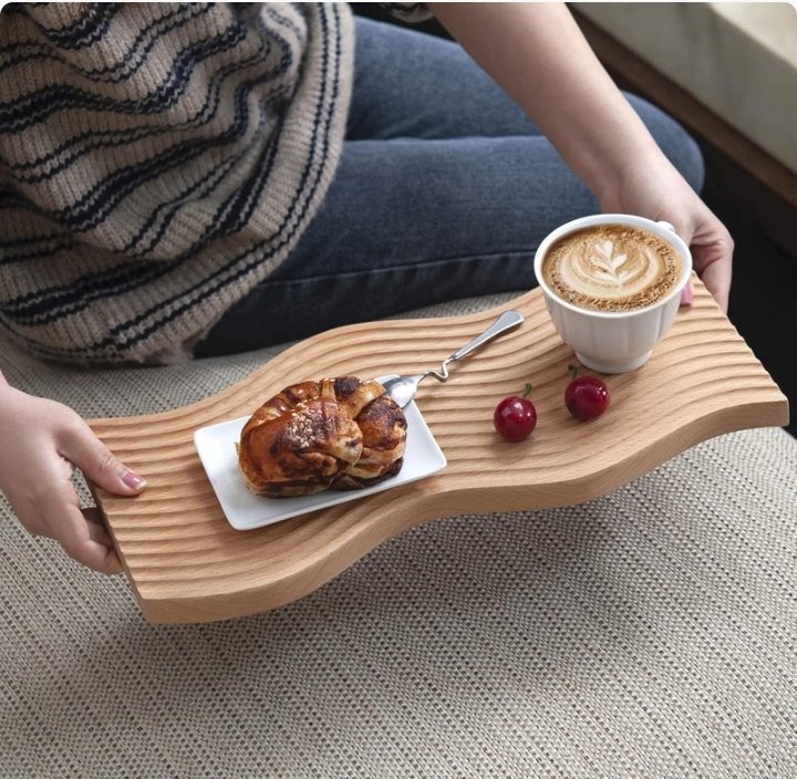 Decorative Spiral Groove Serving Board