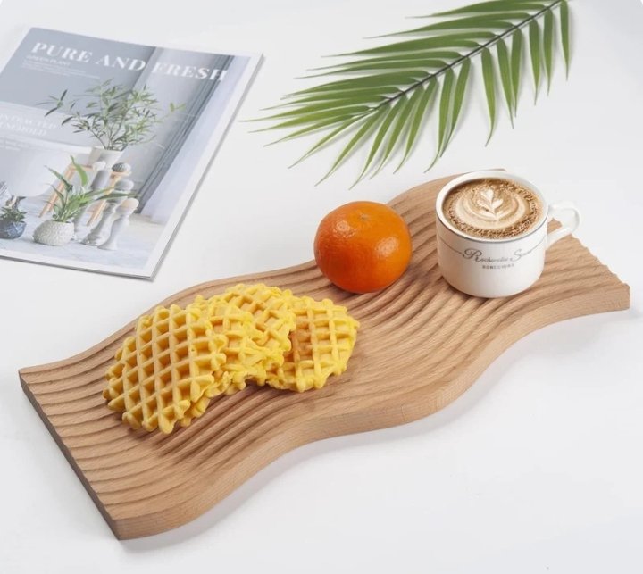 Decorative Spiral Groove Serving Board - Image 2