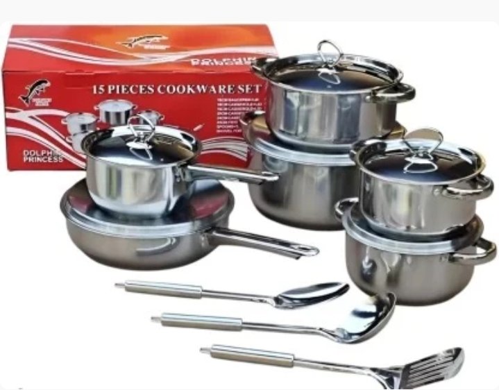 Stainless Steel Cookware Set (15pcs)