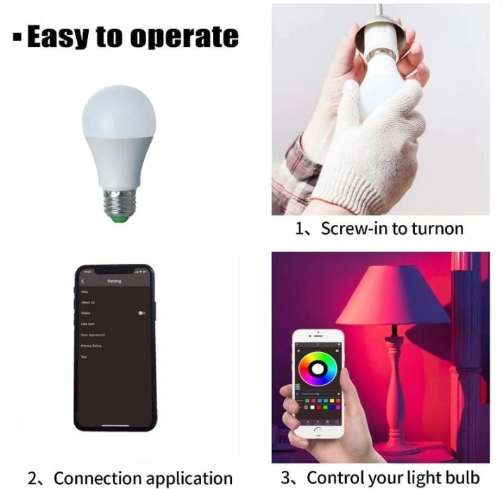Smart LED Color Changing Light Bulbs with APP Control/Remote