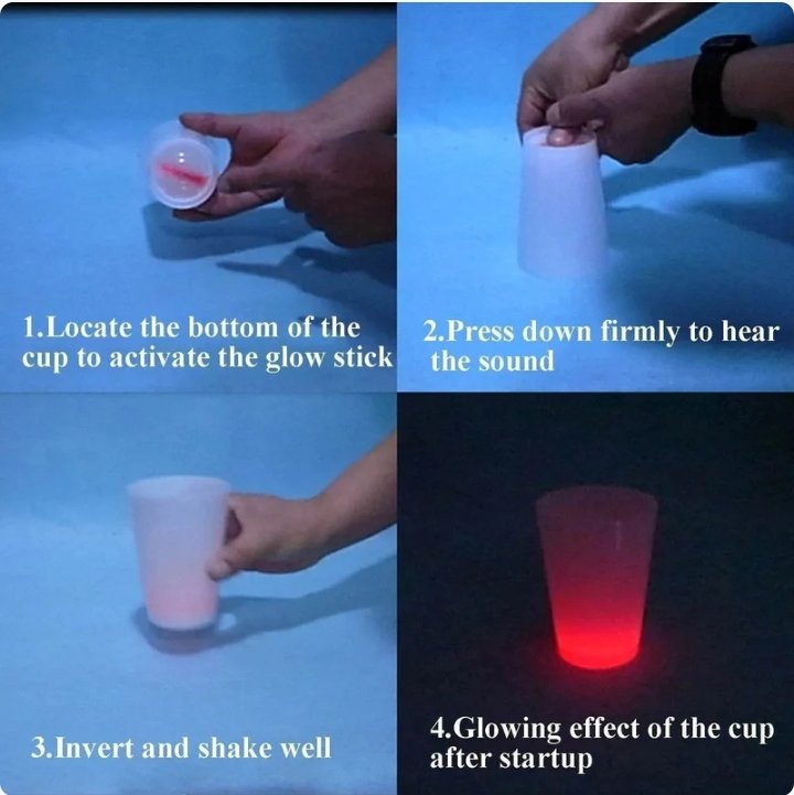 Automatic Flashing Drinking Glasses (350ml)(6 pcs) - Image 2