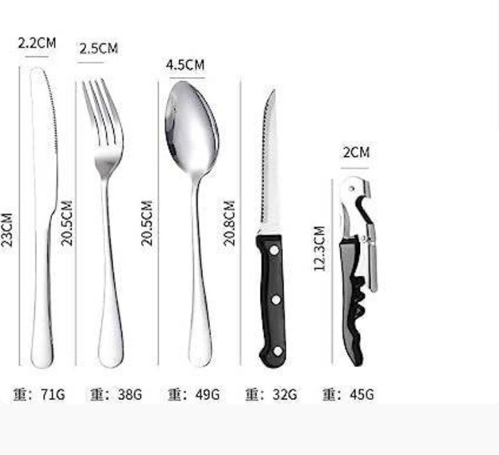 Stainless Steel Outdoor Cutlery Set - Image 2