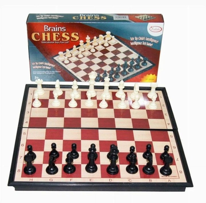 Brains Magnetic Chess Set with Foldable Chessboard