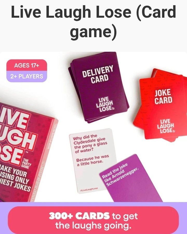 Live Laugh Lose (Card game)