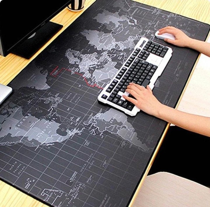 Large Anti-Slip World Map Mouse Pad