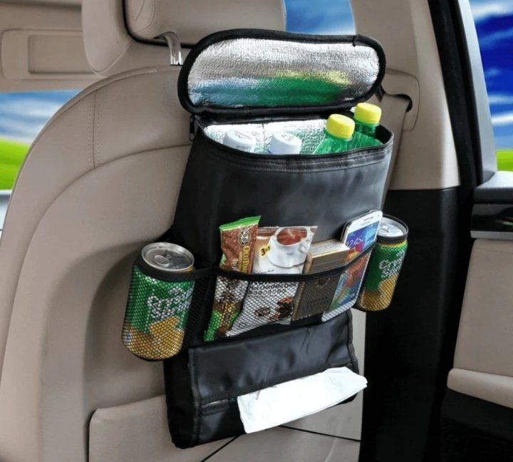 Car Back Seat Organizer with Cooler Bag