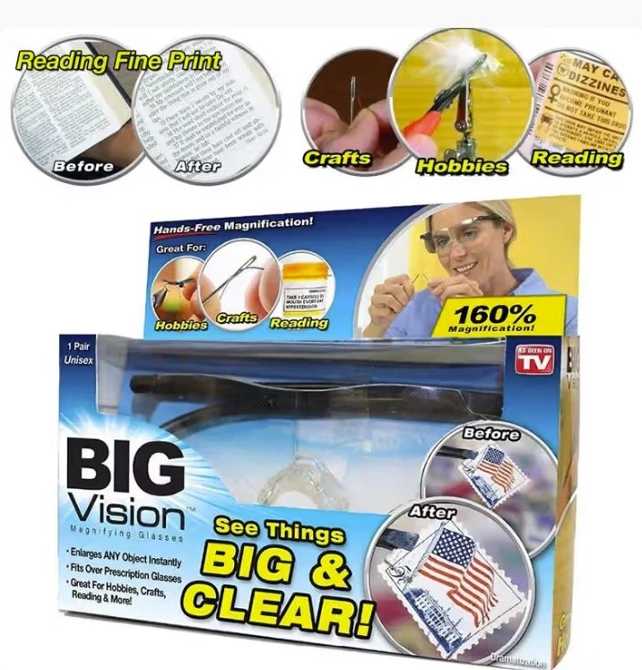 Big Vision Magnifying Glasses (160% Magnification)