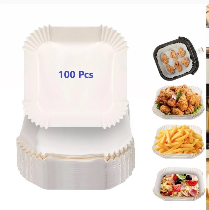 Square Disposable Air Fryer Parchments (100 pcs)