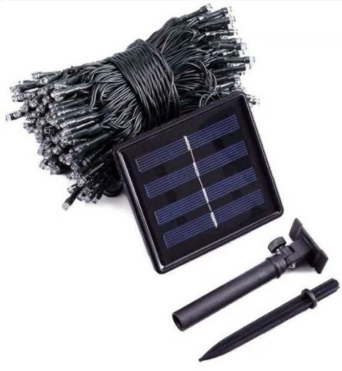 Solar Christmas Fairy Lights (100L)(12M)(Yellow) - Image 2