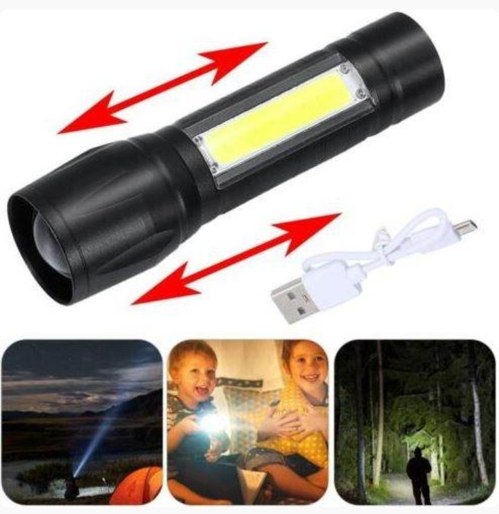 Larger USB Rechargeable Torch with Zoom Function (Casing Included) - Image 2
