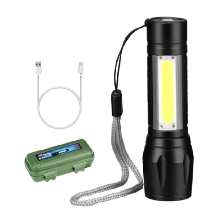 Larger USB Rechargeable Torch with Zoom Function (Casing Included)