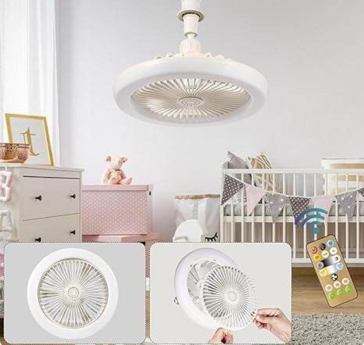 Enclosed Ceiling Fan With Light And Remote - Image 2