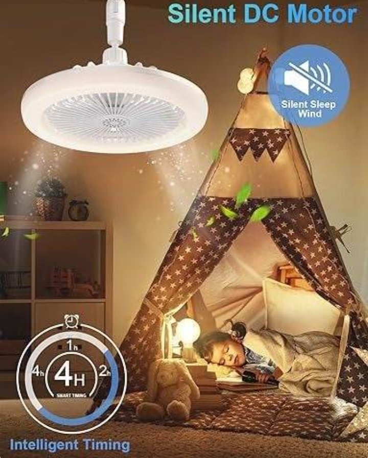 Enclosed Ceiling Fan With Light And Remote - Image 3