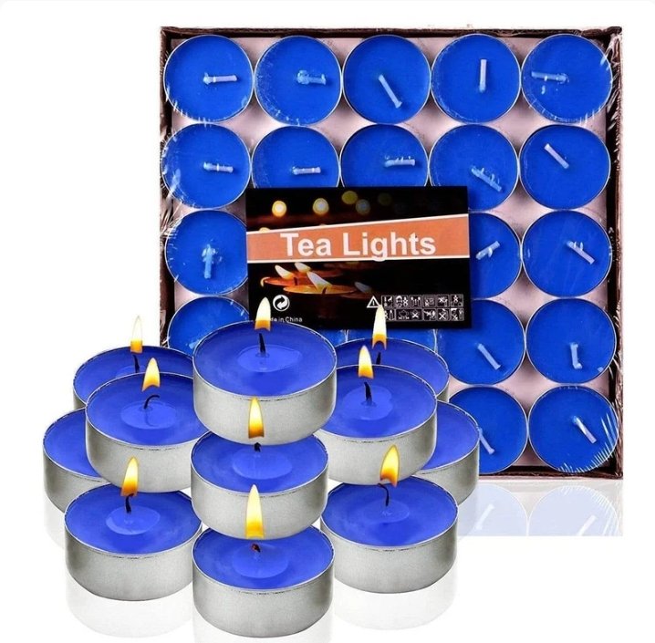 Coloured Tea Light Candles (50 pcs) - Image 2