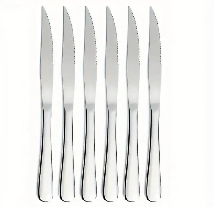 Stainless Steel Steak Knife Set (6 pcs) - Image 2