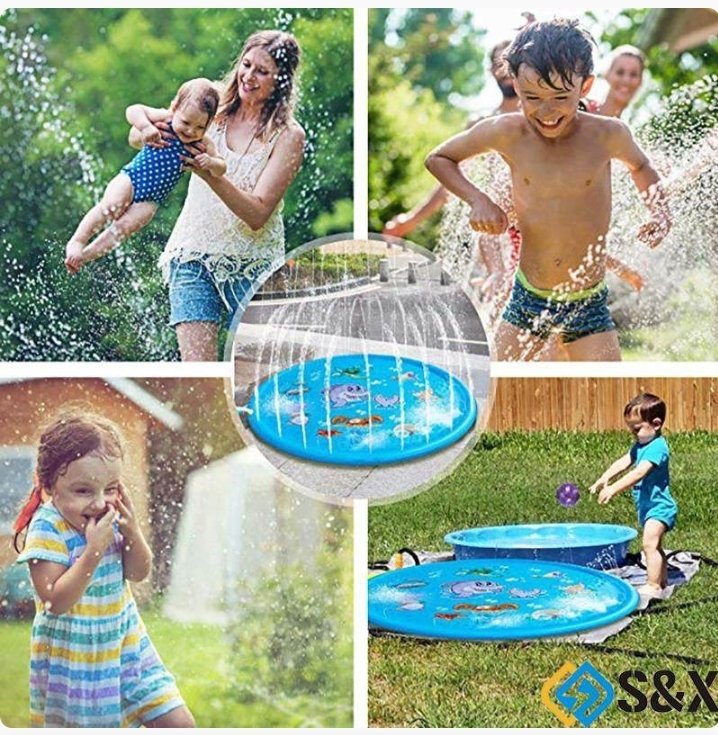 Inflatable Round Water Splash Play Fountain For Children (1m) - Image 2