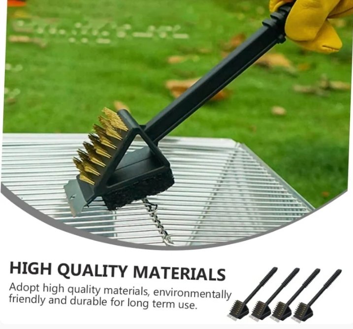 3in1 BBQ Grill Cleaner with Scraper - Image 2