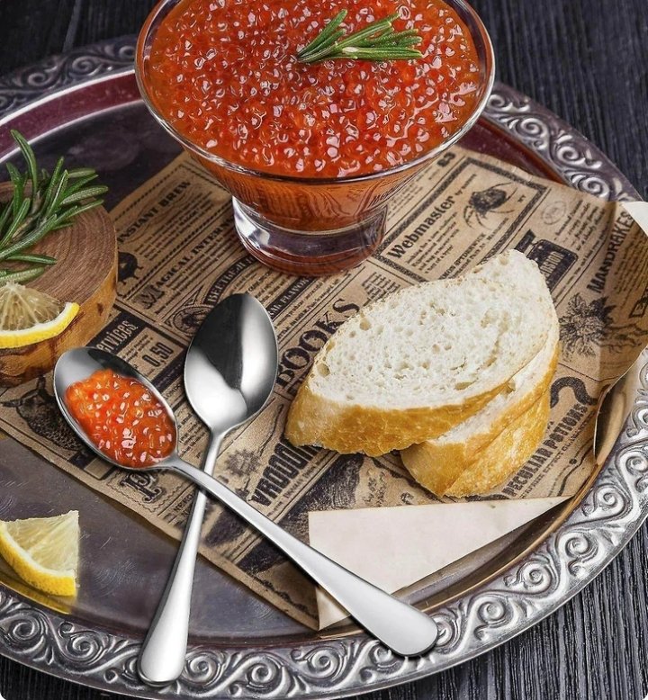 Stainless Steel Dessert Spoon Set (6 pcs) - Image 2