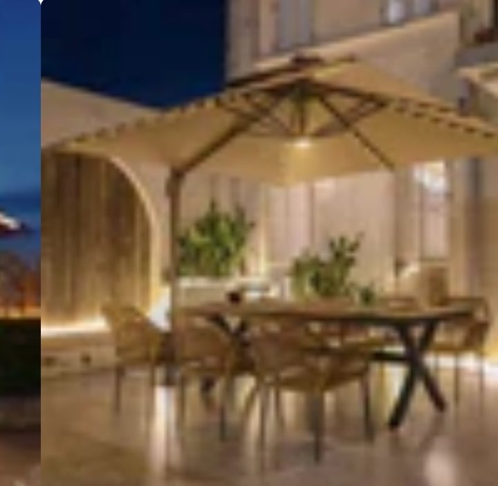 Luxury LED Patio Umbrella With Night Lighting